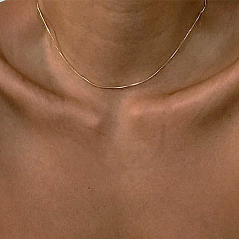 Women Neck Chain Gold Color Choker Necklaces