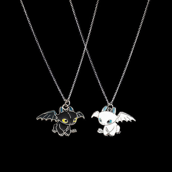 Fashion Cartoon Necklace Black and White Night Evil