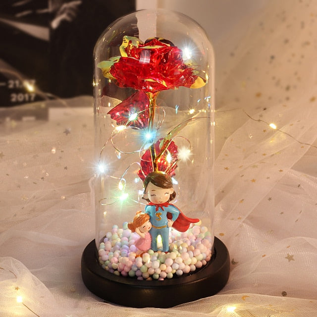 Enchanted Galaxy Rose -24K Gold Foil Flower