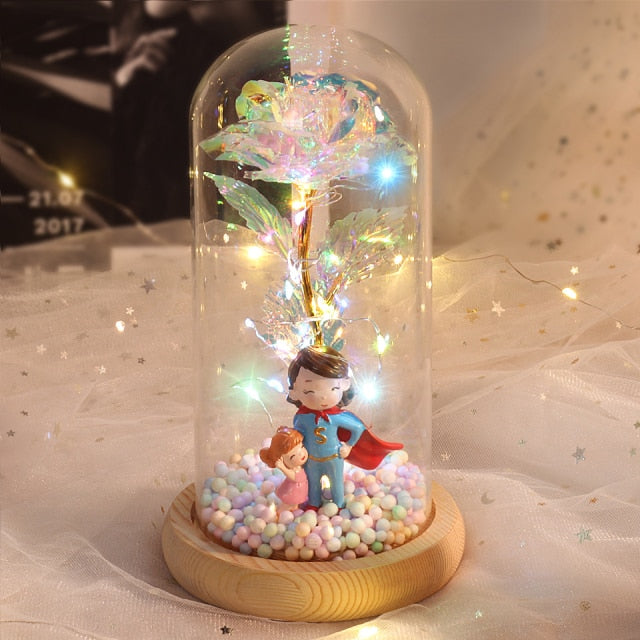 Enchanted Galaxy Rose -24K Gold Foil Flower