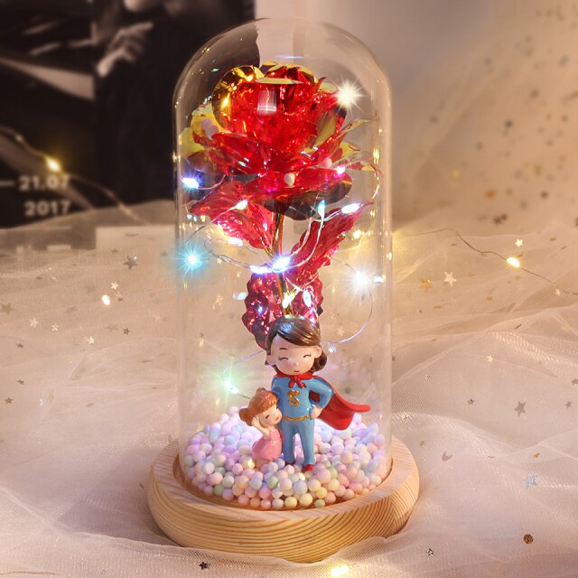 Enchanted Galaxy Rose -24K Gold Foil Flower