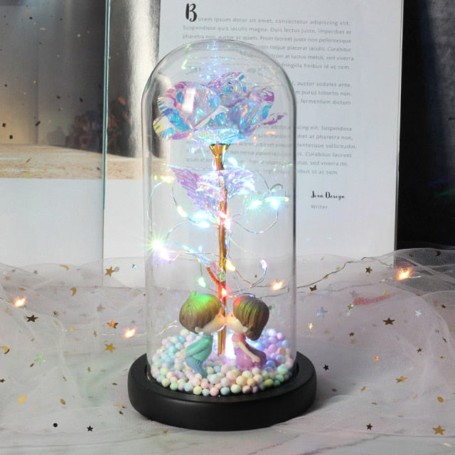 Enchanted Galaxy Rose -24K Gold Foil Flower