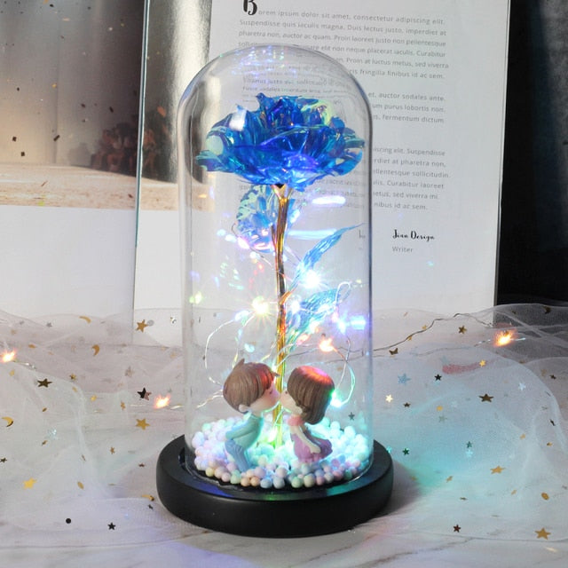 Enchanted Galaxy Rose -24K Gold Foil Flower