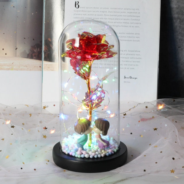 Enchanted Galaxy Rose -24K Gold Foil Flower