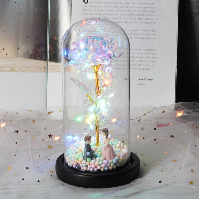 Enchanted Galaxy Rose -24K Gold Foil Flower