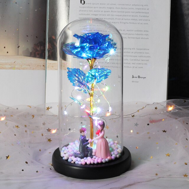 Enchanted Galaxy Rose -24K Gold Foil Flower