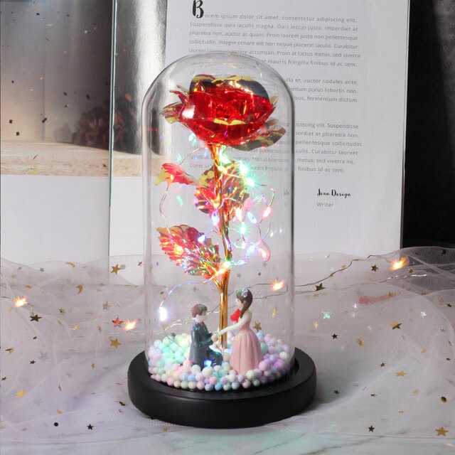 Enchanted Galaxy Rose -24K Gold Foil Flower