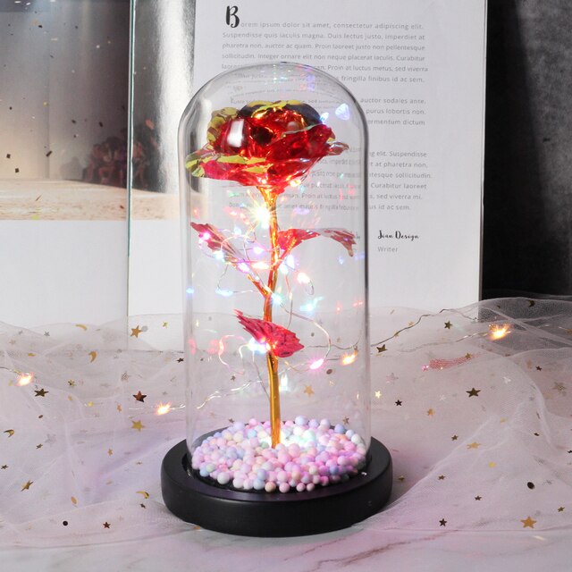 Enchanted Galaxy Rose -24K Gold Foil Flower