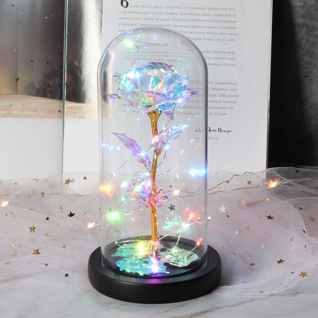Enchanted Galaxy Rose -24K Gold Foil Flower