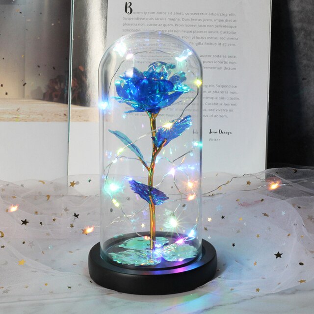 Enchanted Galaxy Rose -24K Gold Foil Flower