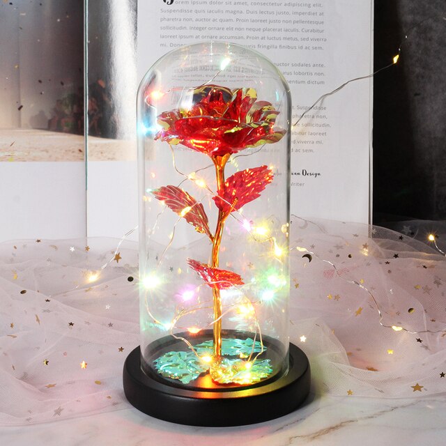 Enchanted Galaxy Rose -24K Gold Foil Flower