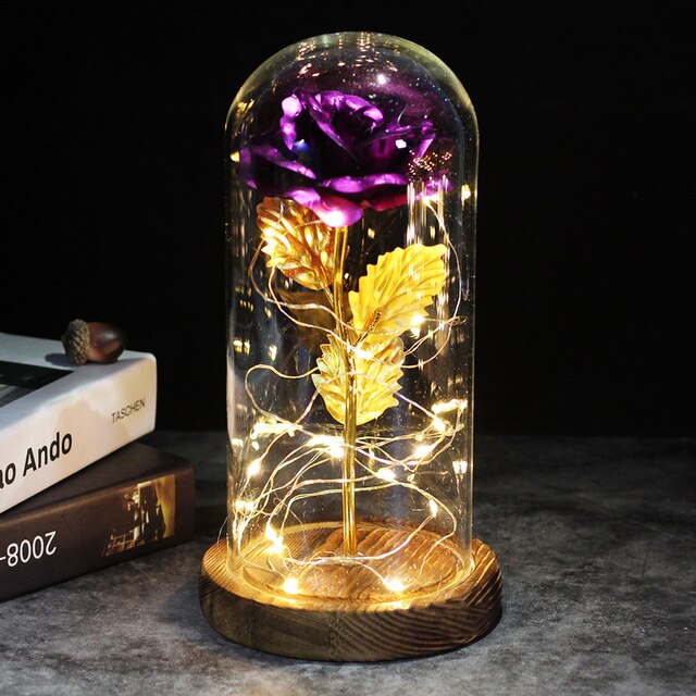 Enchanted Galaxy Rose -24K Gold Foil Flower
