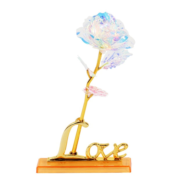 Enchanted Galaxy Rose -24K Gold Foil Flower