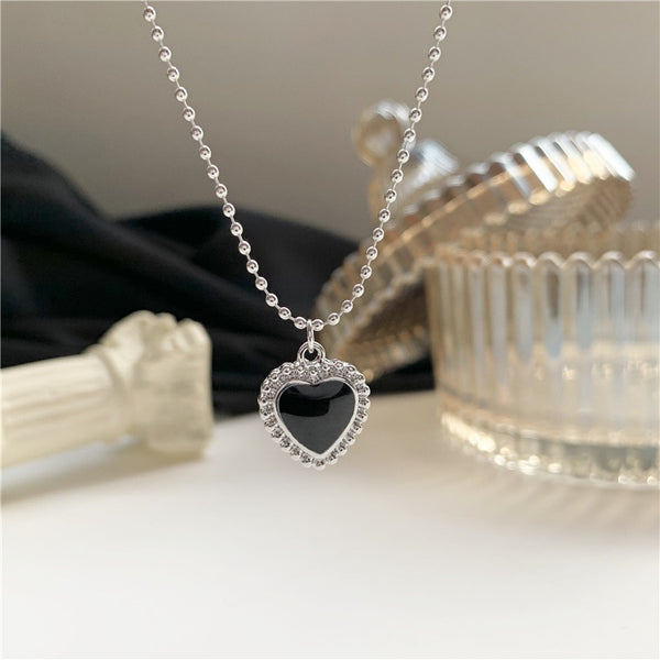 Black Heart Necklace