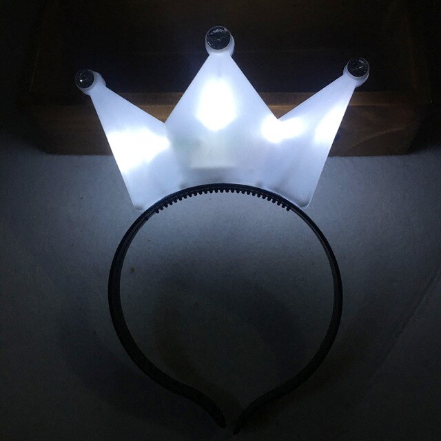 Women Girls Tiara Crown Blinking Light