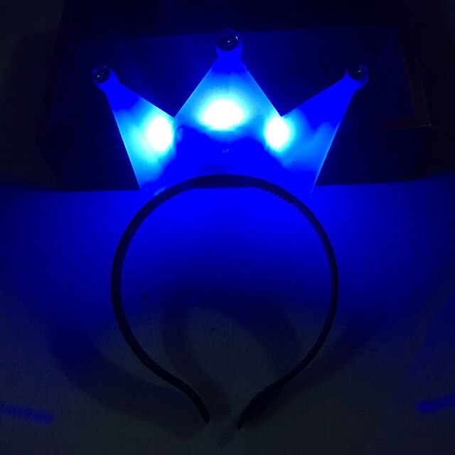 Women Girls Tiara Crown Blinking Light
