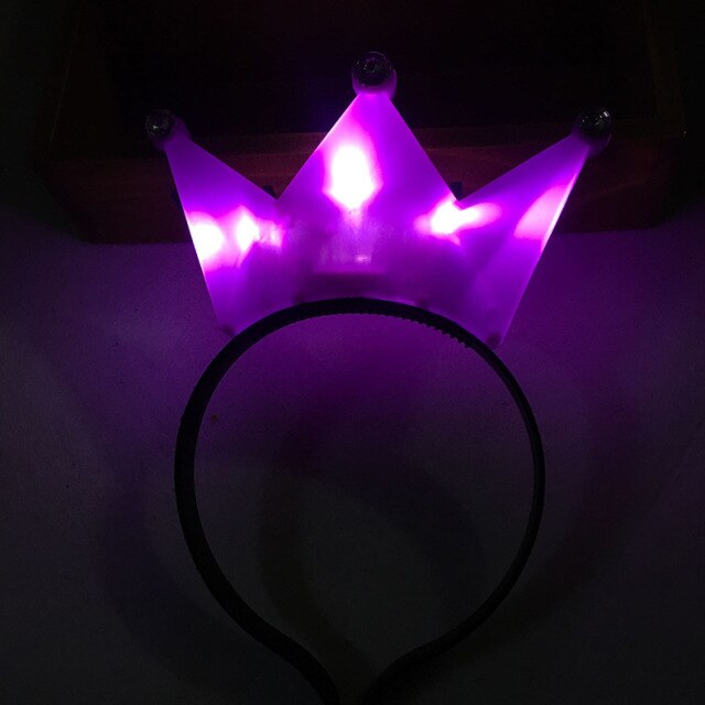 Women Girls Tiara Crown Blinking Light