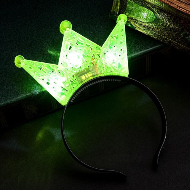 Women Girls Tiara Crown Blinking Light
