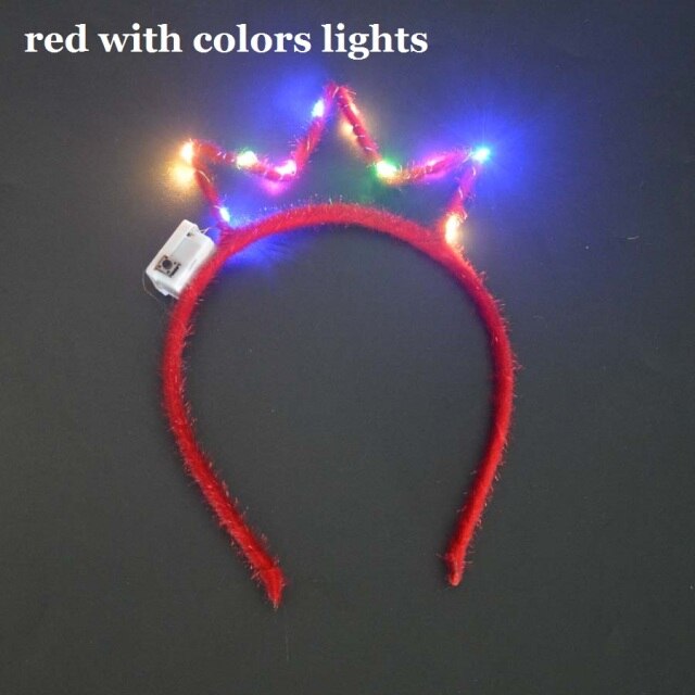 Women Girls Tiara Crown Blinking Light
