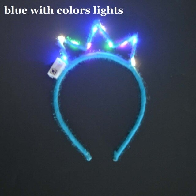 Women Girls Tiara Crown Blinking Light