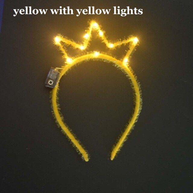 Women Girls Tiara Crown Blinking Light