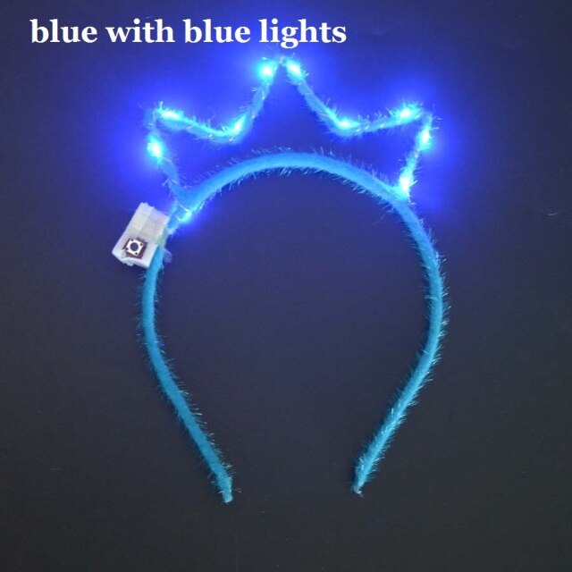 Women Girls Tiara Crown Blinking Light