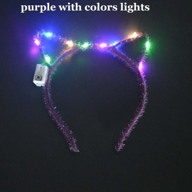 Women Girls Tiara Crown Blinking Light