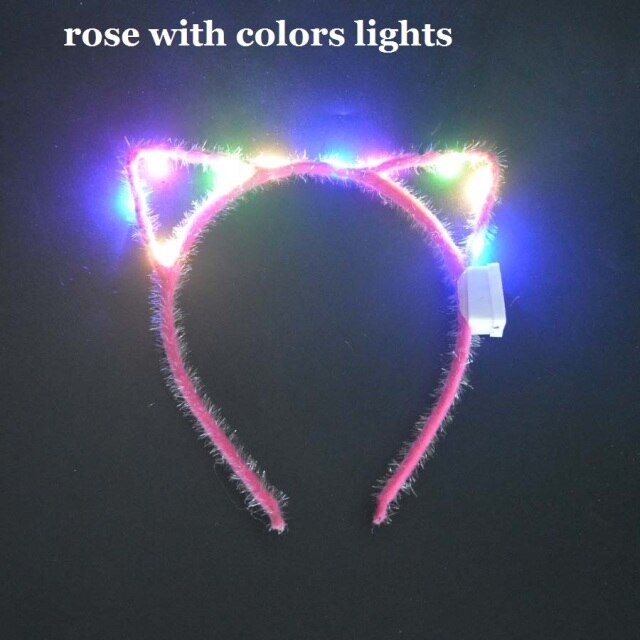 Women Girls Tiara Crown Blinking Light