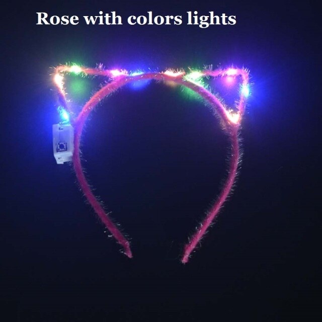 Women Girls Tiara Crown Blinking Light