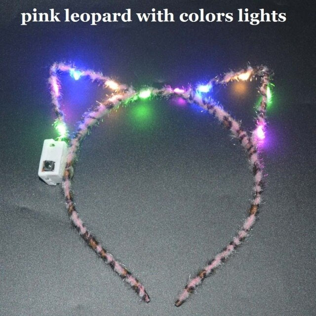 Women Girls Tiara Crown Blinking Light
