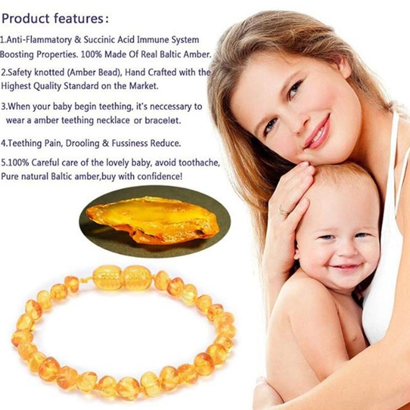 Natural Ambers Teething Bracelets for Baby