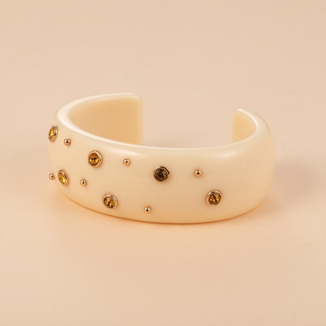 Cute Acrylic With Large  Ring&Bangle Bracelets Jewelry Sets