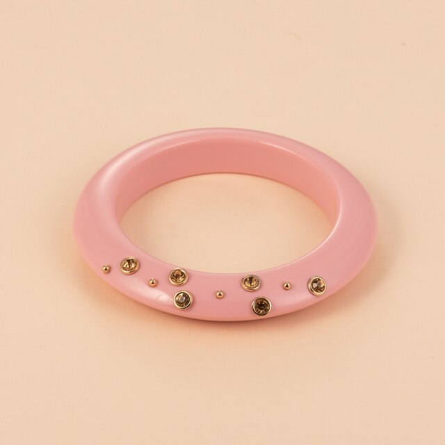 Cute Acrylic With Large  Ring&Bangle Bracelets Jewelry Sets