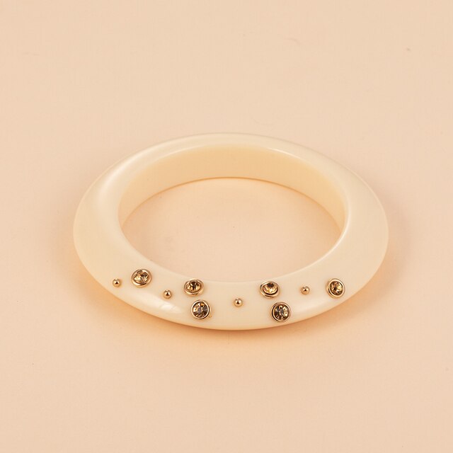 Cute Acrylic With Large  Ring&Bangle Bracelets Jewelry Sets