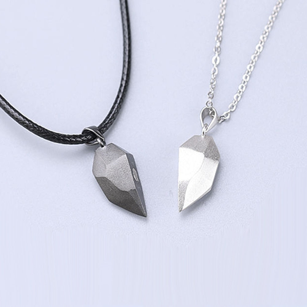 1Pair Magnetic Couple Heart Shape Necklace