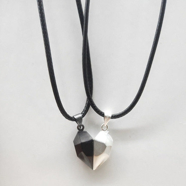 1Pair Magnetic Couple Heart Shape Necklace