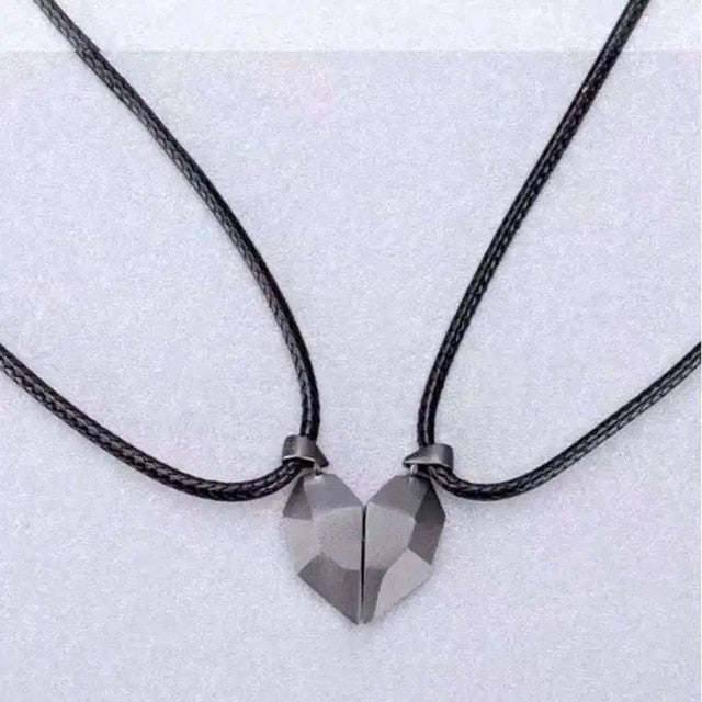 1Pair Magnetic Couple Heart Shape Necklace