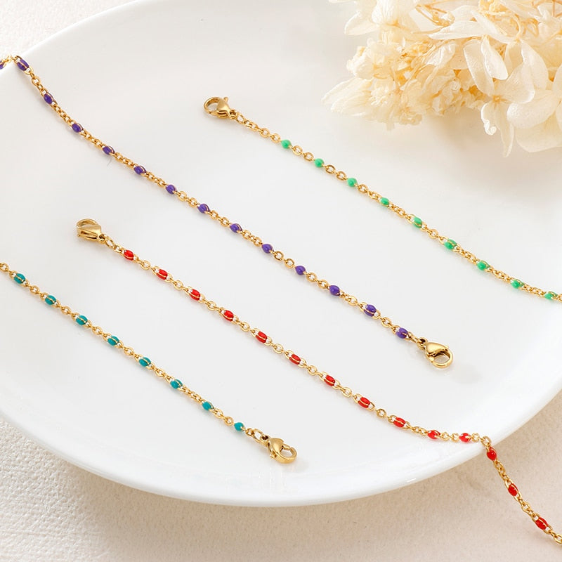 Stainless Steel Beads Chain Necklace