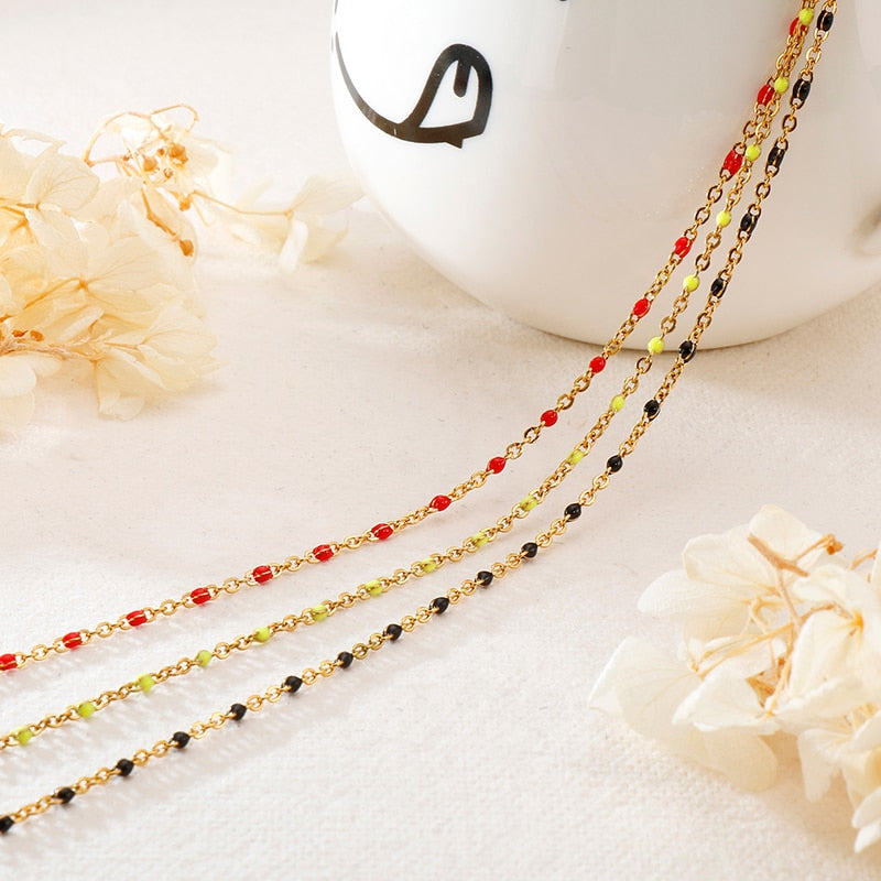 Stainless Steel Beads Chain Necklace