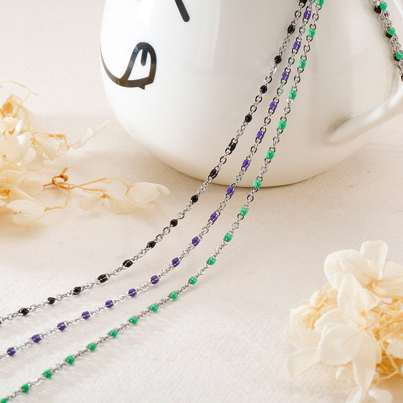 Stainless Steel Beads Chain Necklace