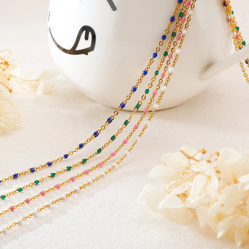 Stainless Steel Beads Chain Necklace