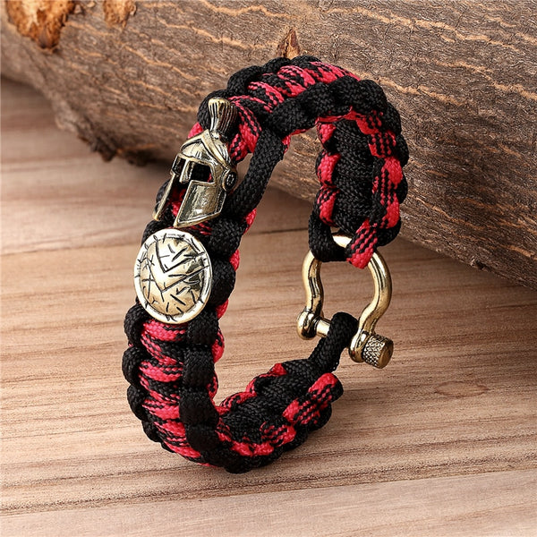 Pulseras con cordón para casco de guerrero