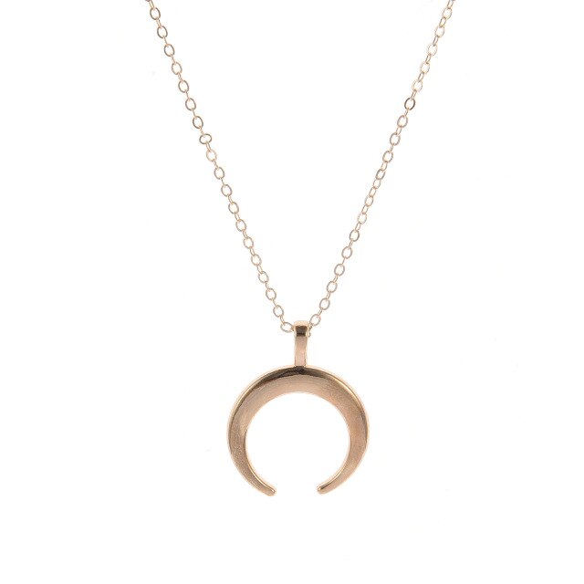 Bohemian Sun Zircon Moon Fish Tail Mixed Pendant Necklace