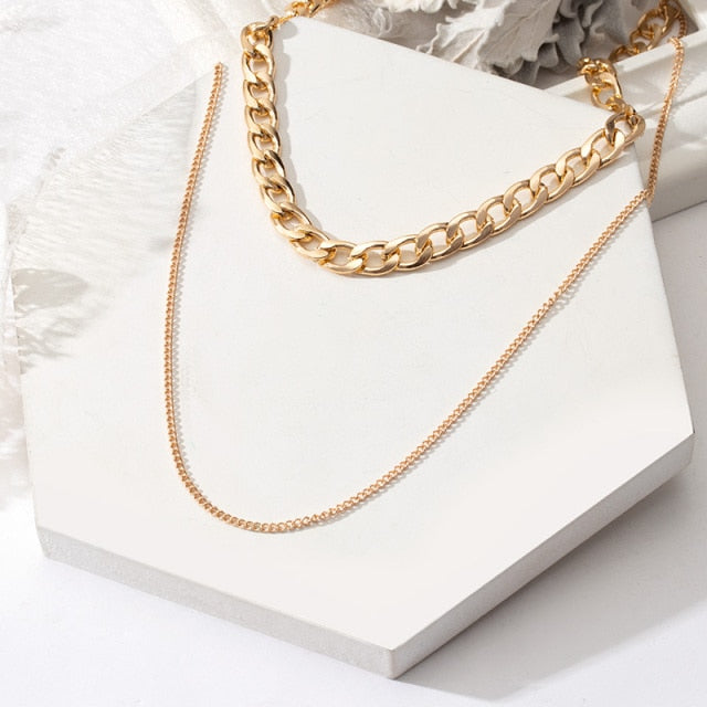 NEW Vintage Golden Chain Choker Necklace
