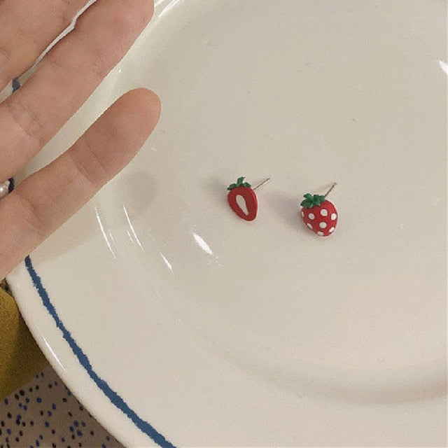 New  Korean Cherry Fruit Shaped Drop Earrings