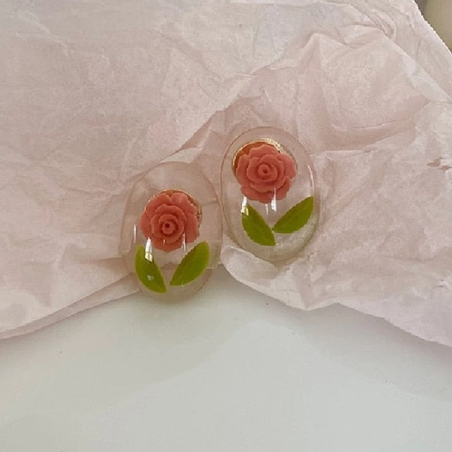 New  Korean Cherry Fruit Shaped Drop Earrings