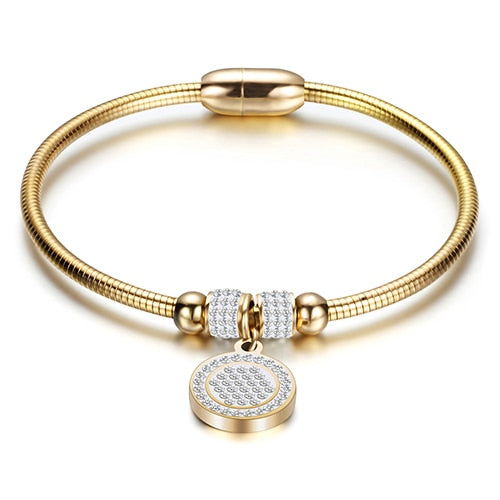 fashion jewelry  leather rope stainless steel rope bracelet
