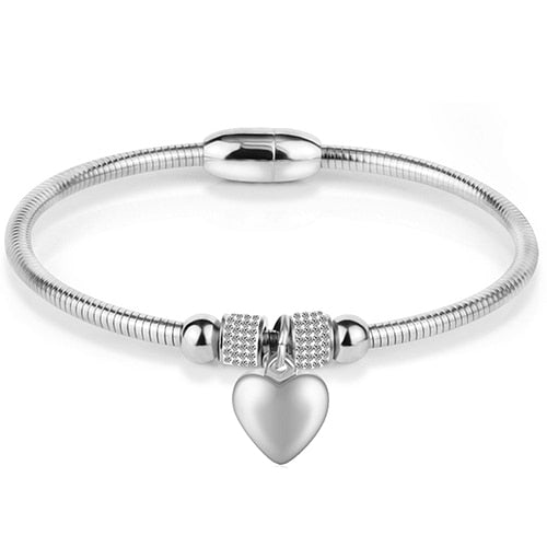 fashion jewelry  leather rope stainless steel rope bracelet