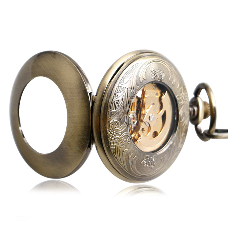 Copper Fashion Bronze Pendant Smooth Retro Pocket Watch