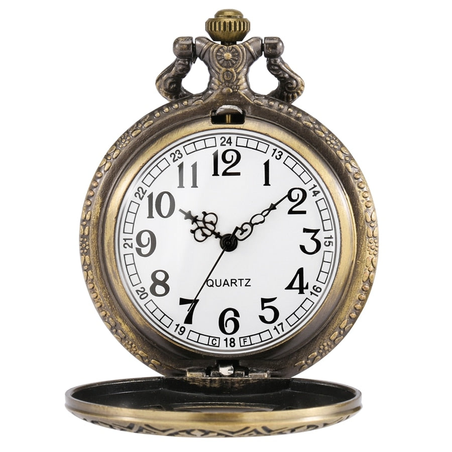 Antique 3D Butterfly Hollow Case Design Quartz Pocket Watch